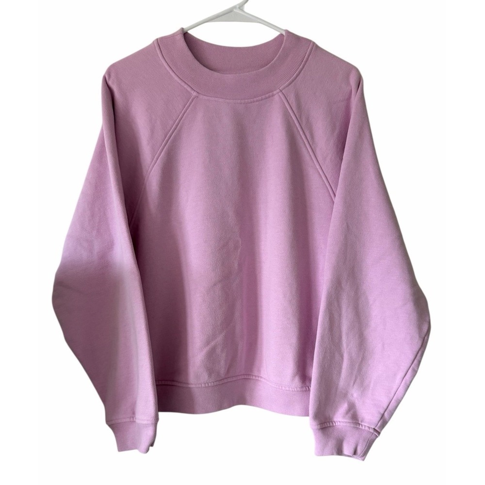 ALO Yoga Heavy Weight Free Time Crew Neck Pullover Sugarplum Pink Women's Small?